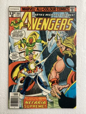 Avengers #166 – Marvel comics – Avengers vs. Count Nefaria in "Day of the Godslayer" - Marvel Comics