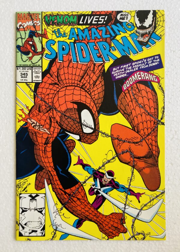 Buy Amazing Spider-Man #345 – 1st Carnage Symbiote & Cletus Kasady Cameo in "Gun from the Heart!" - Marvel Comics