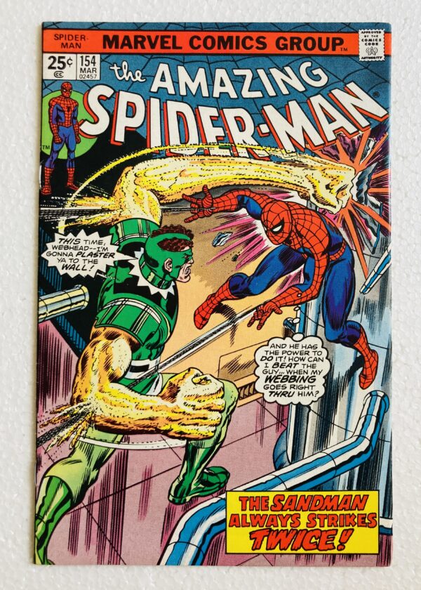 Buy Amazing Spider-Man #154 – Spider-Man vs. Sandman in "The Sandman Always Strikes Twice" - Marvel Comics