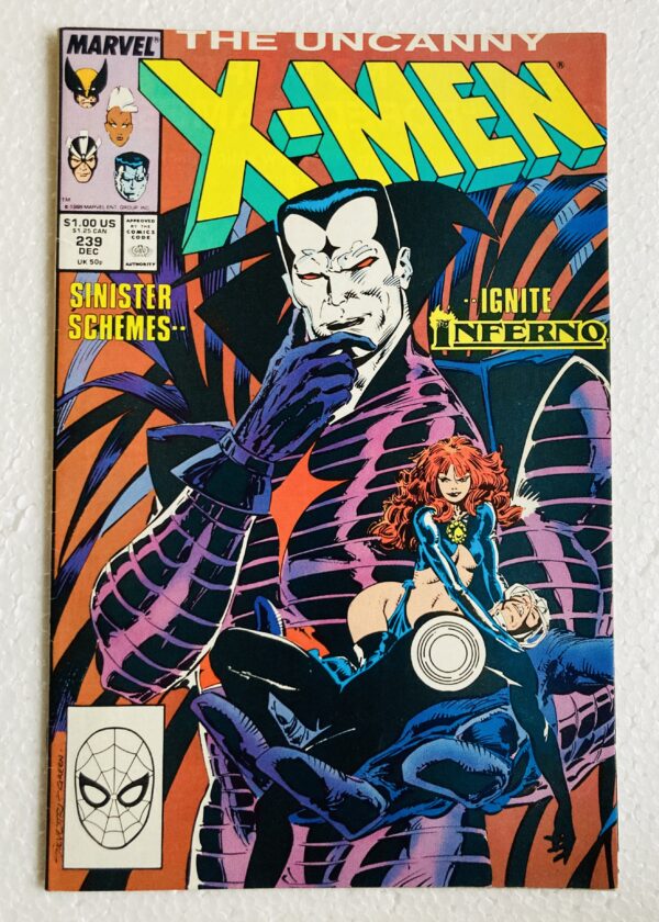 Buy X-Men #239 – 1st Cover Appearance of Mr. Sinister and Goblin Queen (Madelyne Pryor) - Marvel Comics