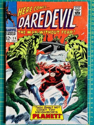 Cover of Daredevil #28 – Marvel Comics, featuring cosmic action.