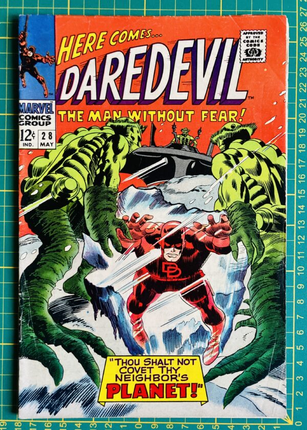 Cover of Daredevil #28 – Marvel Comics, featuring cosmic action.