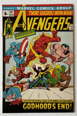 Avengers 97 Marvel 1972 front cover VF minus condition